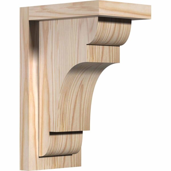 Ekena Millwork New Brighton Smooth Corbel w/Backplate, Douglas Fir, 5 1/2"W x 8"D x 12"H COR06X08X12NEB01SDF - main
